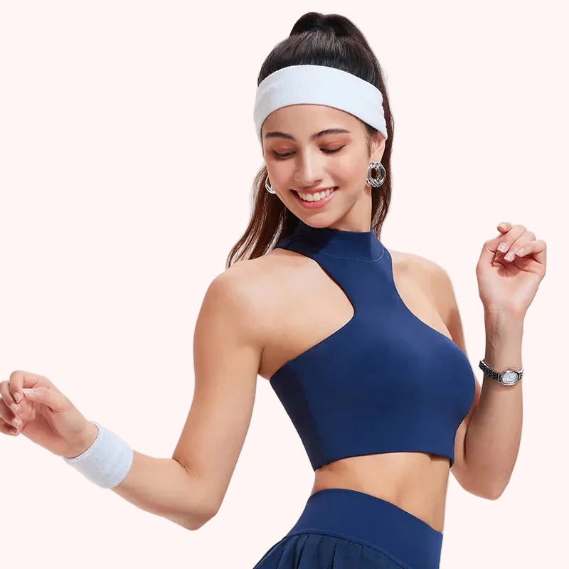 Women's Nylon Solid S-XXXL Quick Dry Breathable Seamless Irregular Casual Sports Fitness Casual Vest Shockproof Tank Top