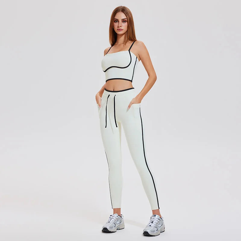 Sportswear Gym Fitness Yoga Wear Workout Clothes Outfit Seamless Sleeveless Activewear Set for Women