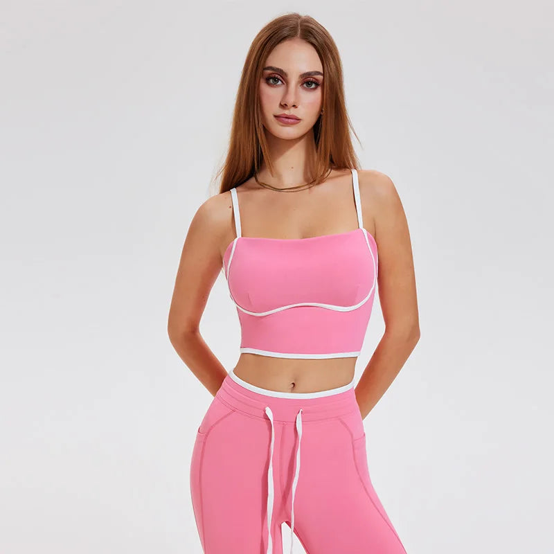 Sportswear Gym Fitness Yoga Wear Workout Clothes Outfit Seamless Sleeveless Activewear Set for Women