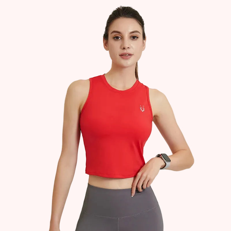 Wholesale Tank Top Stretchy Slim Casual Sleeveless Vest Fitness Workout Sport Gym Yoga Sexy Women Crop Top T Shirt