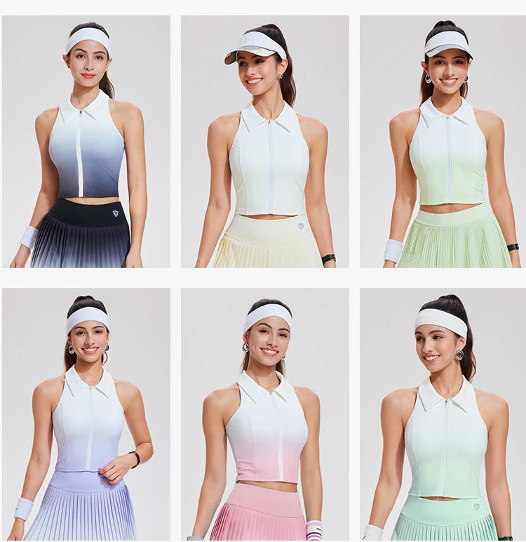 Wholesale New Summer Cool Outdoor Sport Tennis Golf Wear Women Breathable Sleeveless T-shirt