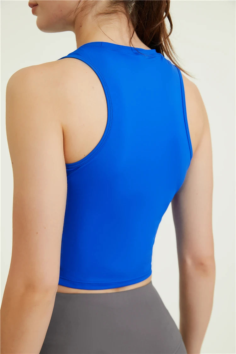 Wholesale Tank Top Stretchy Slim Casual Sleeveless Vest Fitness Workout Sport Gym Yoga Sexy Women Crop Top T Shirt