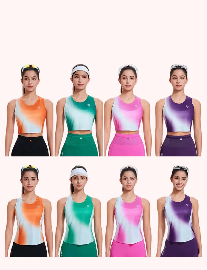 Summer New Women Sports Vest Sleeveless Fitness Tops Quick Drying Breathable Yoga Clothes