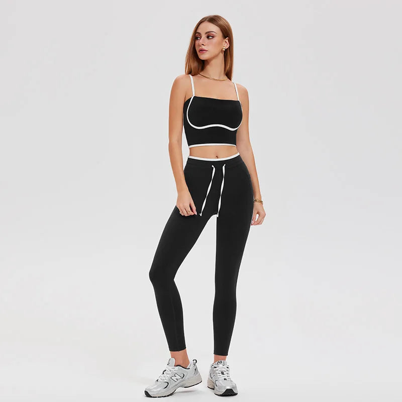 Sportswear Gym Fitness Yoga Wear Workout Clothes Outfit Seamless Sleeveless Activewear Set for Women