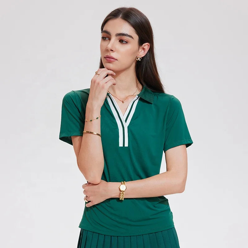 Manufacturers Women's Polo Shirts Summer Sports Running Golf Top Quick Dry T-Shirt Short Sleeve