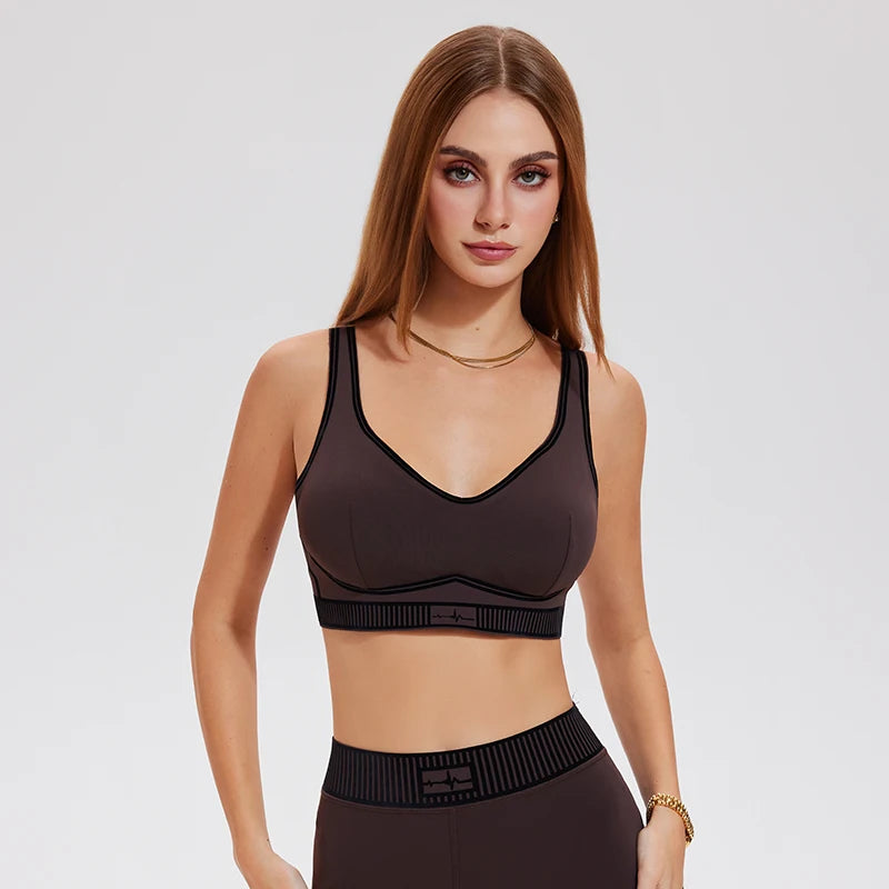 Gym Clothes Deep V Neck Sports Bra Lightweight Sport Bra Quick Dry Fitness Wear Yoga Bra