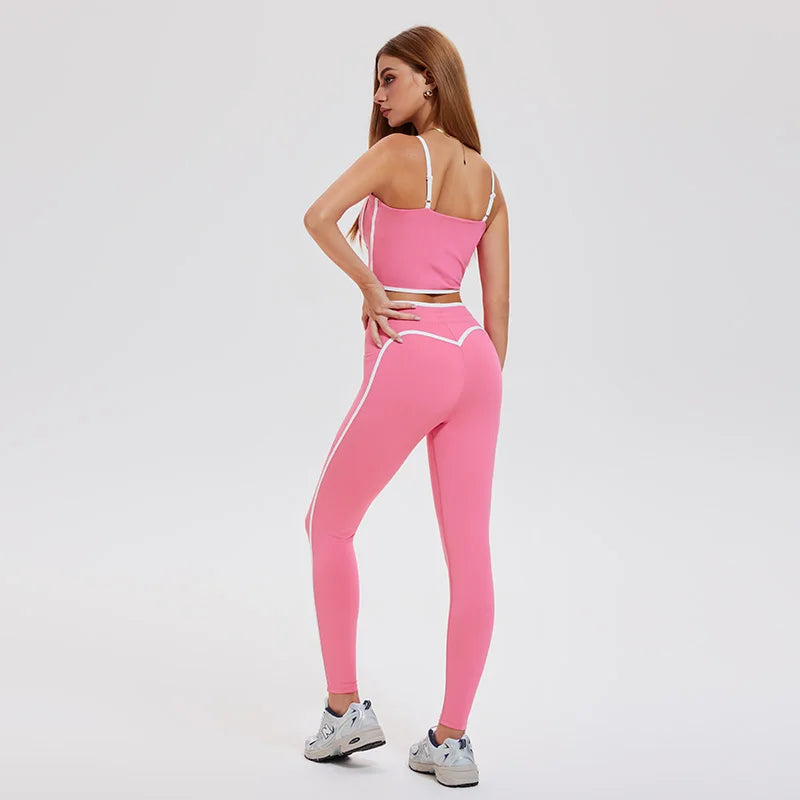 Sportswear Gym Fitness Yoga Wear Workout Clothes Outfit Seamless Sleeveless Activewear Set for Women