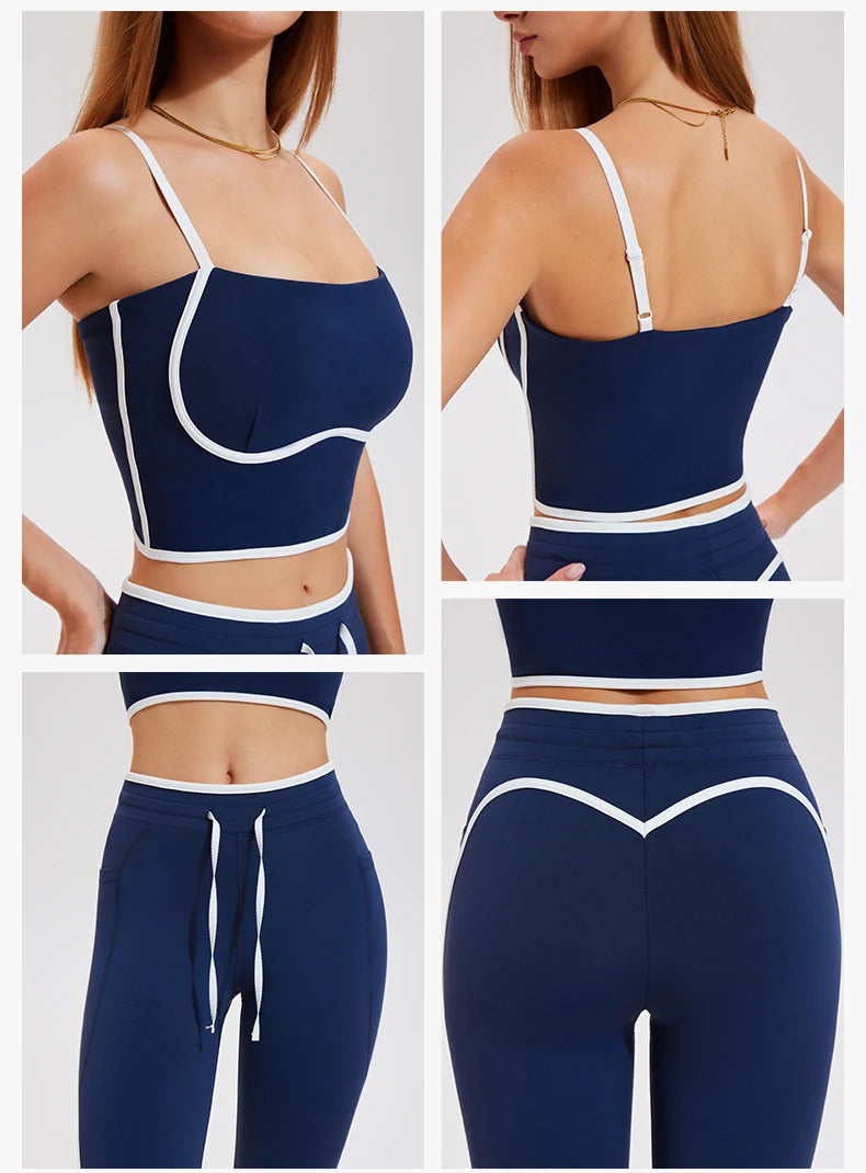 Sportswear Gym Fitness Yoga Wear Workout Clothes Outfit Seamless Sleeveless Activewear Set for Women