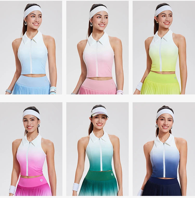 Wholesale New Summer Cool Outdoor Sport Tennis Golf Wear Women Breathable Sleeveless T-shirt