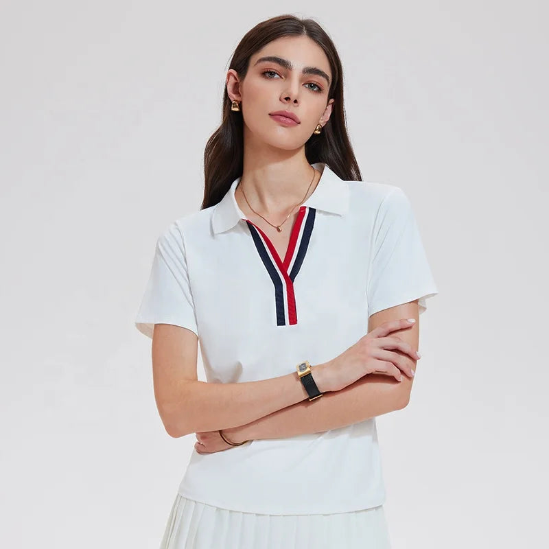 Manufacturers Women's Polo Shirts Summer Sports Running Golf Top Quick Dry T-Shirt Short Sleeve
